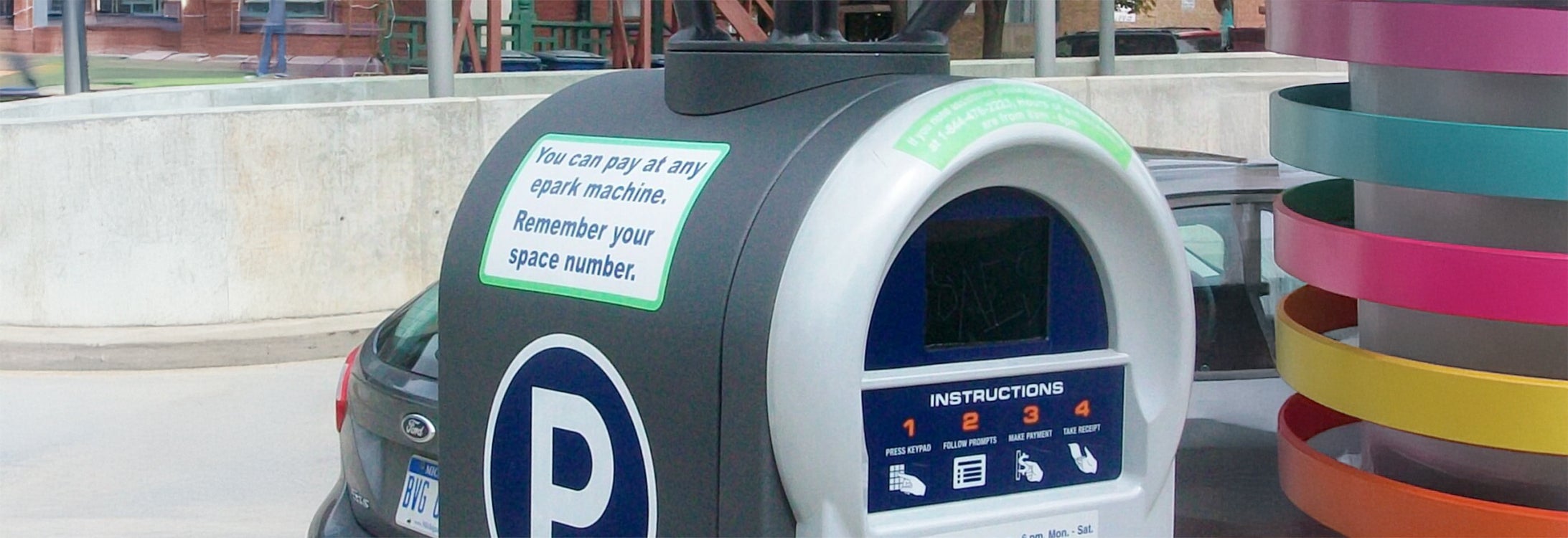 epark meter installed on a street corner.